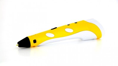 3D ручка для малювання з LCD дисплеєм, набором еко пластику та трафаретами 3DPen-3 Yellow 440291 фото