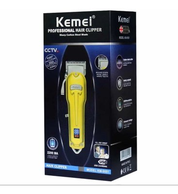 Машинка для стрижки волосся акумуляторна Kemei KM-9551 482382 фото