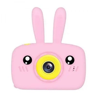 Дитячий цифровий фотоапарат у силіконовому чохлі MD X-500 з фото, відео, іграми, Рожевий 522166 фото
