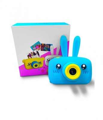 Дитячий цифровий фотоапарат у силіконовому чохлі MD X-500 з фото, відео, іграми, Блакитний 522167 фото