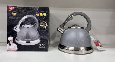 Чайник із свистком Hous Roland HR 704-5 із нержавіючої сталі 3.5 л Сірий 532728 фото