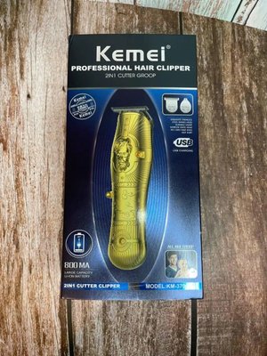 Електричний акумуляторний триммер для стрижки волосся Kemei KM-3709-PG 482388 фото