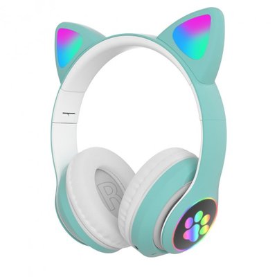 Бездротові навушники CAT STN-28 Bluetooth Cat Ears, бірюзовий 523756 фото