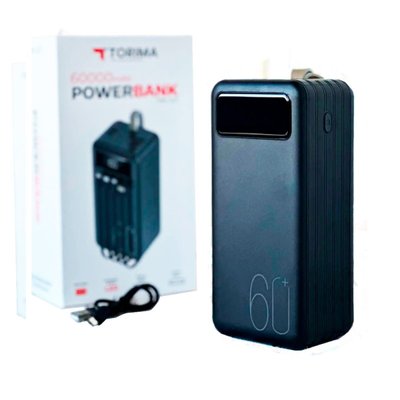 Power Bank підвищеної ємності Torima TRM-007 60000 mAh чорний 488359 фото