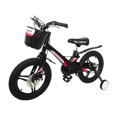Дитячий двоколісний велосипед Crosser Hunter Premium 14, магнієва рама, литі диски 14 дюймів, Чорний 493195 фото