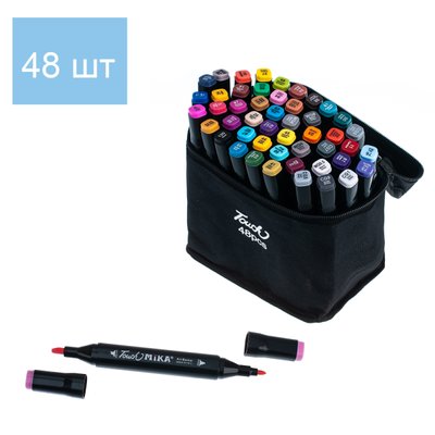 Набір скетч маркерів Touch black на спиртовій основі 48 штук в сумці 440283 фото