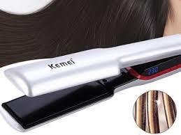 Компактна праска випрямляч для волосся з керамічним покриттям Kemei KM-957 482413 фото