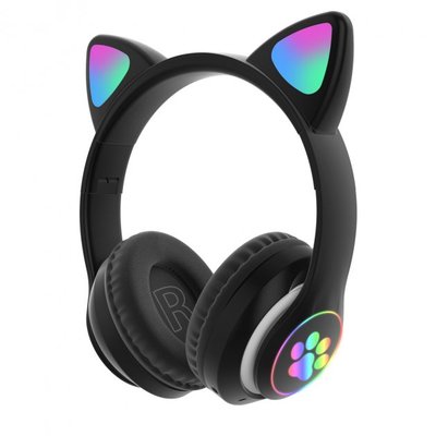 Бездротові навушники з котячими вушками Cat Ear KT-46 Bluetooth, Чорний 530666 фото