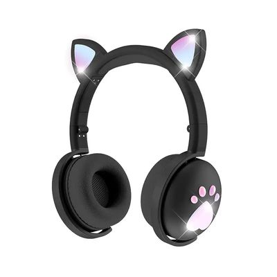 Бездротові навушники з котячими вушками Cat BK9 Bluetooth, Чорний 530667 фото