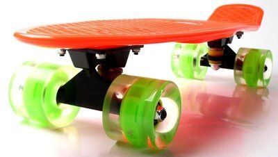 Скейт Penny Boarde Orange Светящиеся колеса 6091 фото