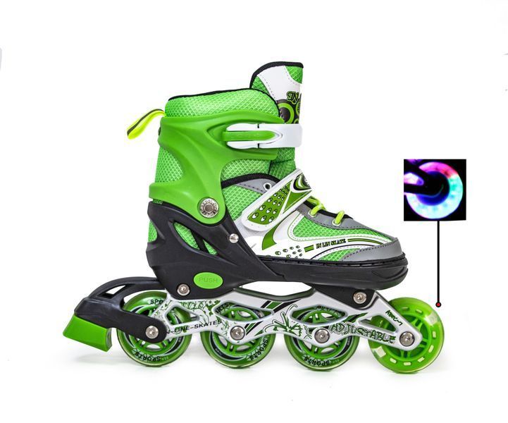 Детские роликовые коньки Happy Light green раздвижные 29-33 салатовый 637214 фото