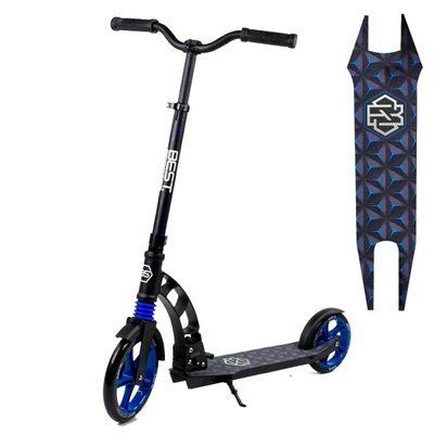 Самокат двоколісний Best Scooter 81246 складаний з ножним гальмом синій 435574 фото