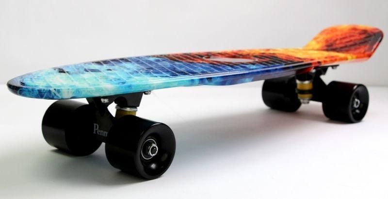 Penny Board Nickel 27" "Fire and Ice" Светящиеся колеса. 6216 фото