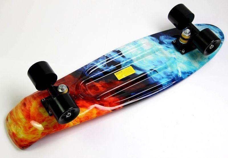 Penny Board Nickel 27" "Fire and Ice" Светящиеся колеса. 6216 фото