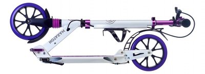 Самокат двухколёсный Maraton Decider с ручным тормозом Фиолетовый 476419 фото