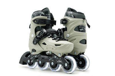 Роликові ковзани Scale Sports LF 605, розмір 29-33, колеса, що світяться, сірий 549567 фото