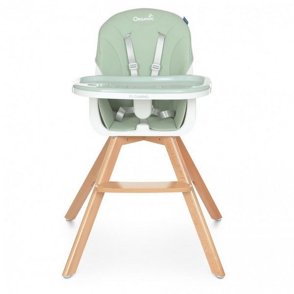 Стульчик для кормления El Camino ME 1050 ORGANIC-2, деревянный каркас, Мятный 493532 фото