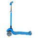 Самокат трехколесный 38603 Best Scooter, ГОЛУБОЙ, складной алюминиевый руль, 4 колеса PU со светом, d=12 см 411166 фото 2