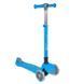 Самокат трехколесный 38603 Best Scooter, ГОЛУБОЙ, складной алюминиевый руль, 4 колеса PU со светом, d=12 см 411166 фото 1