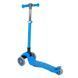 Самокат трехколесный 38603 Best Scooter, ГОЛУБОЙ, складной алюминиевый руль, 4 колеса PU со светом, d=12 см 411166 фото 5