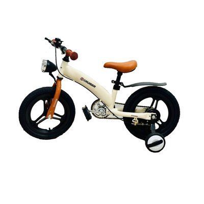 Дитячий велосипед Crussier SWITCH BIKE 12" дюймів, карбонова рама, знімні страхувальні колеса, дискові гальма, коричневий 575748 фото