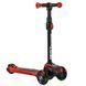 Самокат триколісний Best Scooter MX - 40901 MAXI, алюмінієвий кермо, колеса PU зі світлом, чорно-червоний 461756 фото 1