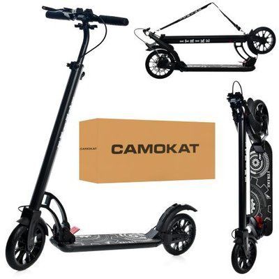 Детский самокат SR 2-080-B с ручным дисковым тормозом черный 507106 фото