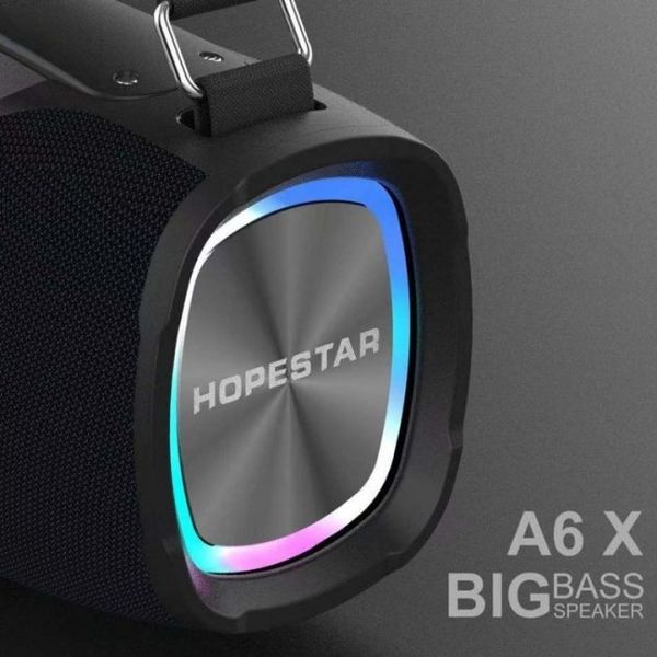 Портативна бездротова колонка Bluetooth Hopestar A6X |BT5.0, 55W, TWS, AUX/TF/USB, IPX6| Black 525402 фото