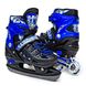 Комплект ролики-коньки 2 в 1 с защитой и шлемом Scale Sports, Синий, размер 34-37, светящиеся колеса 469218 фото 2