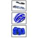 Комплект ролики-коньки 2 в 1 с защитой и шлемом Scale Sports, Синий, размер 34-37, светящиеся колеса 469218 фото 3