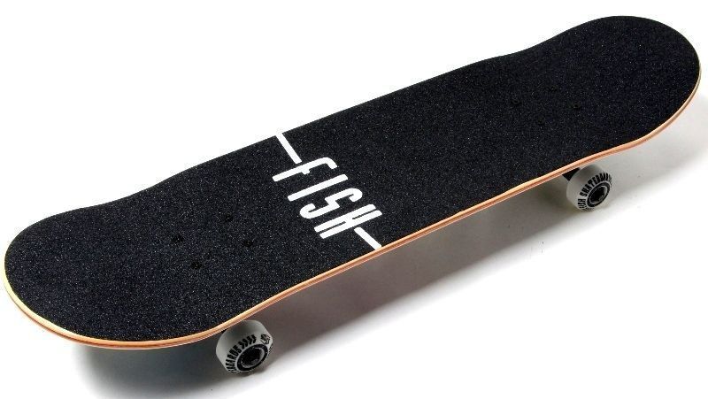 СкейтБорд деревянный с рисунком 31" Fish Skateboard wolf 6262 фото