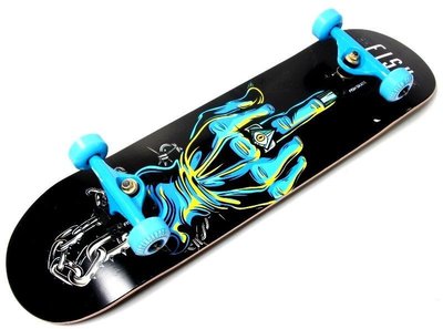 Скейтборд дерев'яний Fish Skateboard Finger з малюнком, з посиленою підвіскою 6263 фото