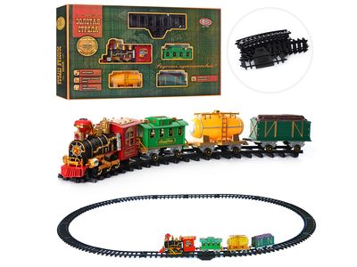 Детская железная дорога PLAY SMART 0621/40352 20 предметов на батарейках со звуком и светом 529974 фото
