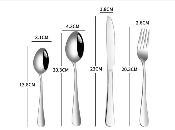 Набор столовых приборов 12 персон/48 предметов Cutlery Set (ложки, вилки, ножи) Хром (чистый) 542949 фото