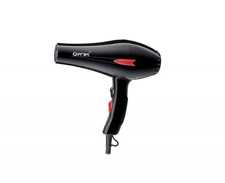 Професійний фен для сушіння волосся Gemei GM-1706 Black 1500W 524282 фото