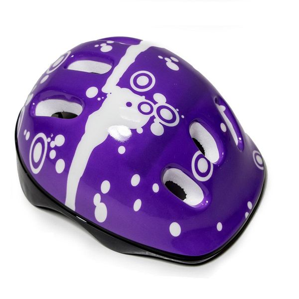 Комплект роликов с защитой и шлемом Happy размер 27-30, Фиолетовый, светящиеся колеса 537276 фото