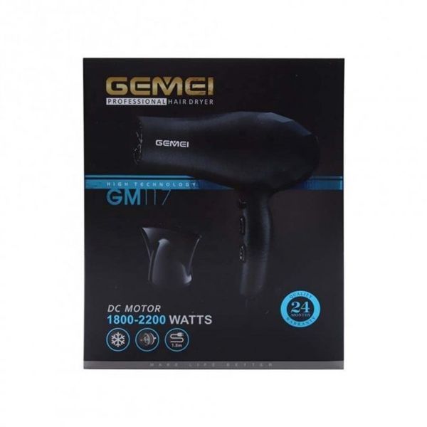 Фен для волос Gemei GM-117 2200Вт 524598 фото