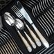 Набір столових приладів 12 персон/48 предметів Cutlery Set (ложки, вилки, ножі) Хром (чистий) + Золото (рифлення) 542995 фото 7