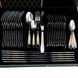 Набір столових приладів 12 персон/48 предметів Cutlery Set (ложки, вилки, ножі) Хром (чистий) + Золото (рифлення) 542995 фото 8