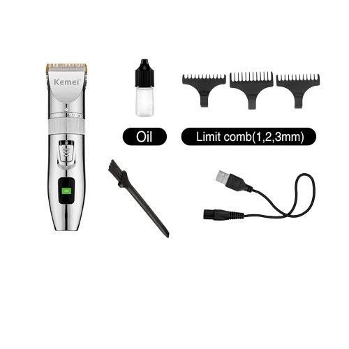 Машинка для стрижки волос и бороды профессиональная аккумуляторная беспроводная Kemei KM-4009 482390 фото