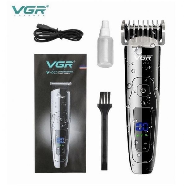 Машинка для стрижки VGR V-072 акумуляторна з поворіжним регулятором довжини з дисплеєм 524290 фото