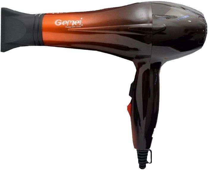 Фен для укладки волос Gemei GM-1719 оранжевый 523826 фото