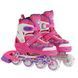 Розсувні роликові ковзани Best Roller 33169-L, розмір 38-42, рожеві, колеса, що світяться 479947 фото 1