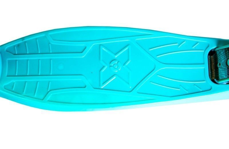 Детский трехколесный самокат Scale Sports Maxi бирюзовый, светящиеся колеса 2827 фото