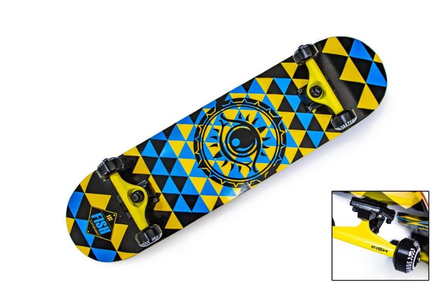 Скейтборд деревянный с рисунком 31" "Fish Skateboard", Eye DMF 6265 фото