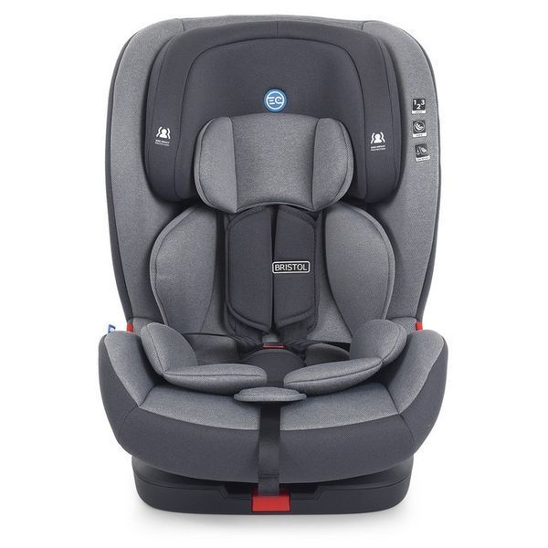 Автокрісло дитяче El Camino ME 1080-B BRISTOL, Isofix, група I-II-III, Сіре 494624 фото