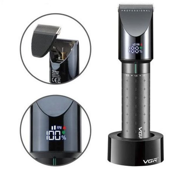 Машинка для стрижки волос VGR V-698, Professional, 4 насадки, LED Display 549739 фото