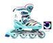 Раздвижные ролики Scale Sports LF 907M бирюзовые, размер 29-33, светящиеся колеса 7084 фото 2