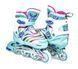 Раздвижные ролики Scale Sports LF 907M бирюзовые, размер 29-33, светящиеся колеса 7084 фото 1