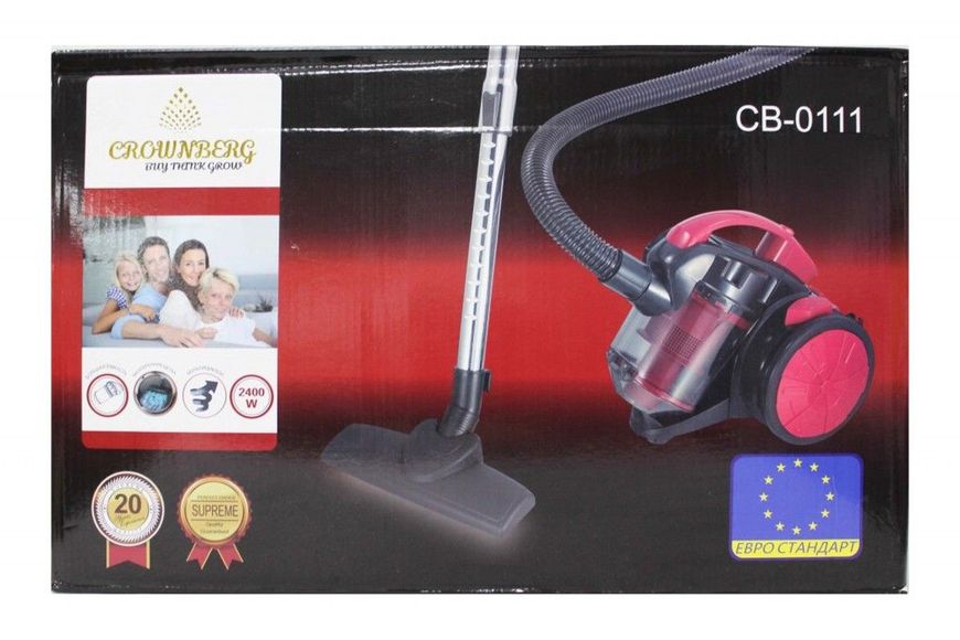 Пылесос Crownberg CB 0111 Vacuum Cleaner 2400W Красный 448429 фото